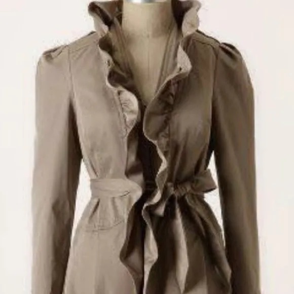 Idra ruffle trench coat - Picture 1 of 15